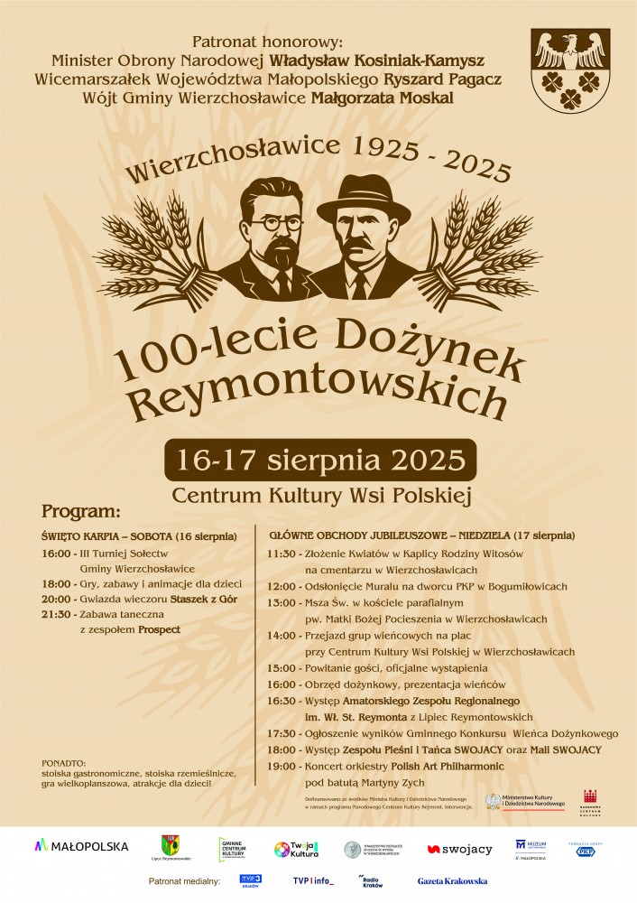 100-lecie Dożynek Reymontowskich w Wierzchosławicach