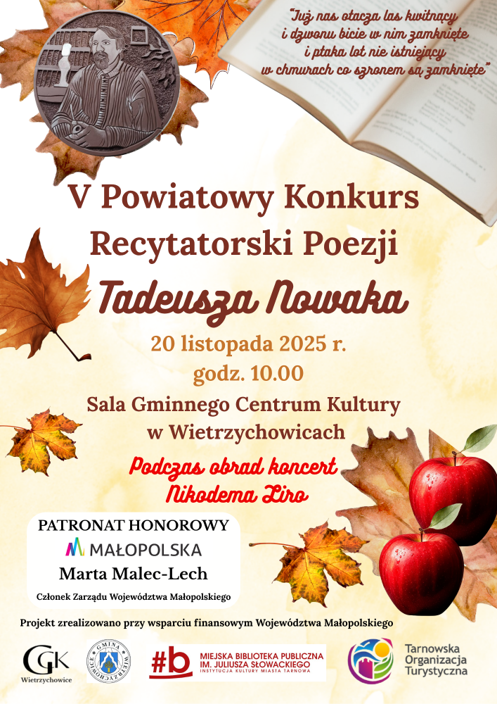 V Powiatowy Konkurs Recytatorski Poezji Tadeusza Nowaka